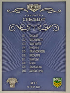 NRL 2017 Elite | Base Card #071 | Knights Checklist | Newcastle Knights
