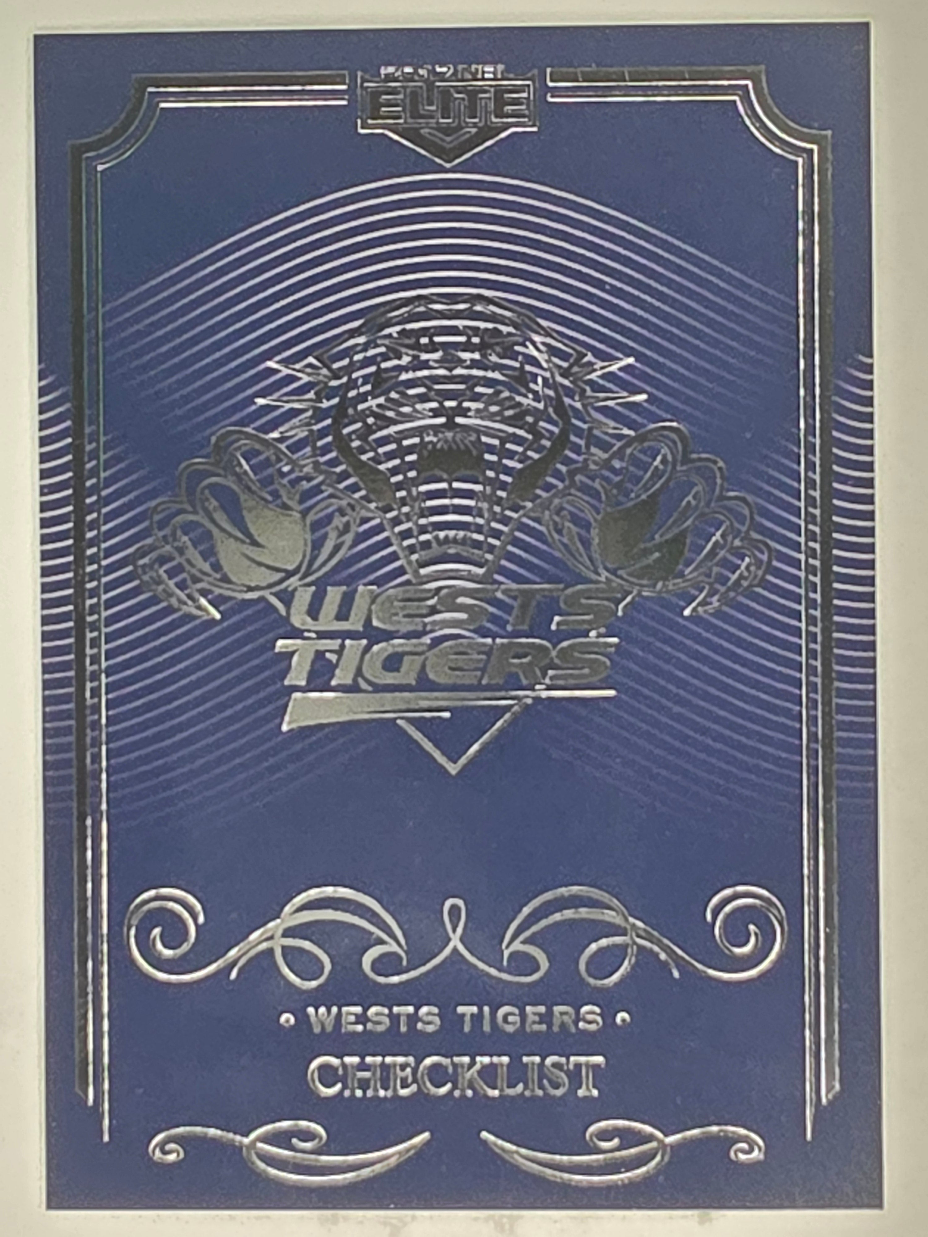 NRL 2017 Elite | Base Card #151 | Wests Tigers Checklist | Wests Tigers