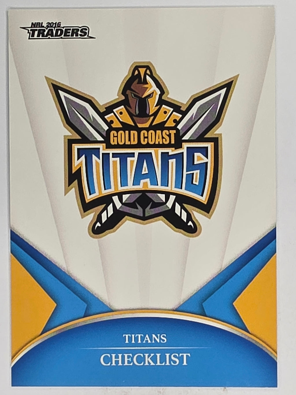 NRL 2016 Traders | Base Card #041 | Titans Checklist | Gold Coast Titans