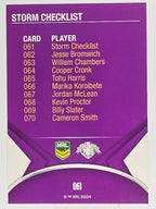NRL 2016 Traders | Base Card #061 | Storm Checklist | Melbourne Storm