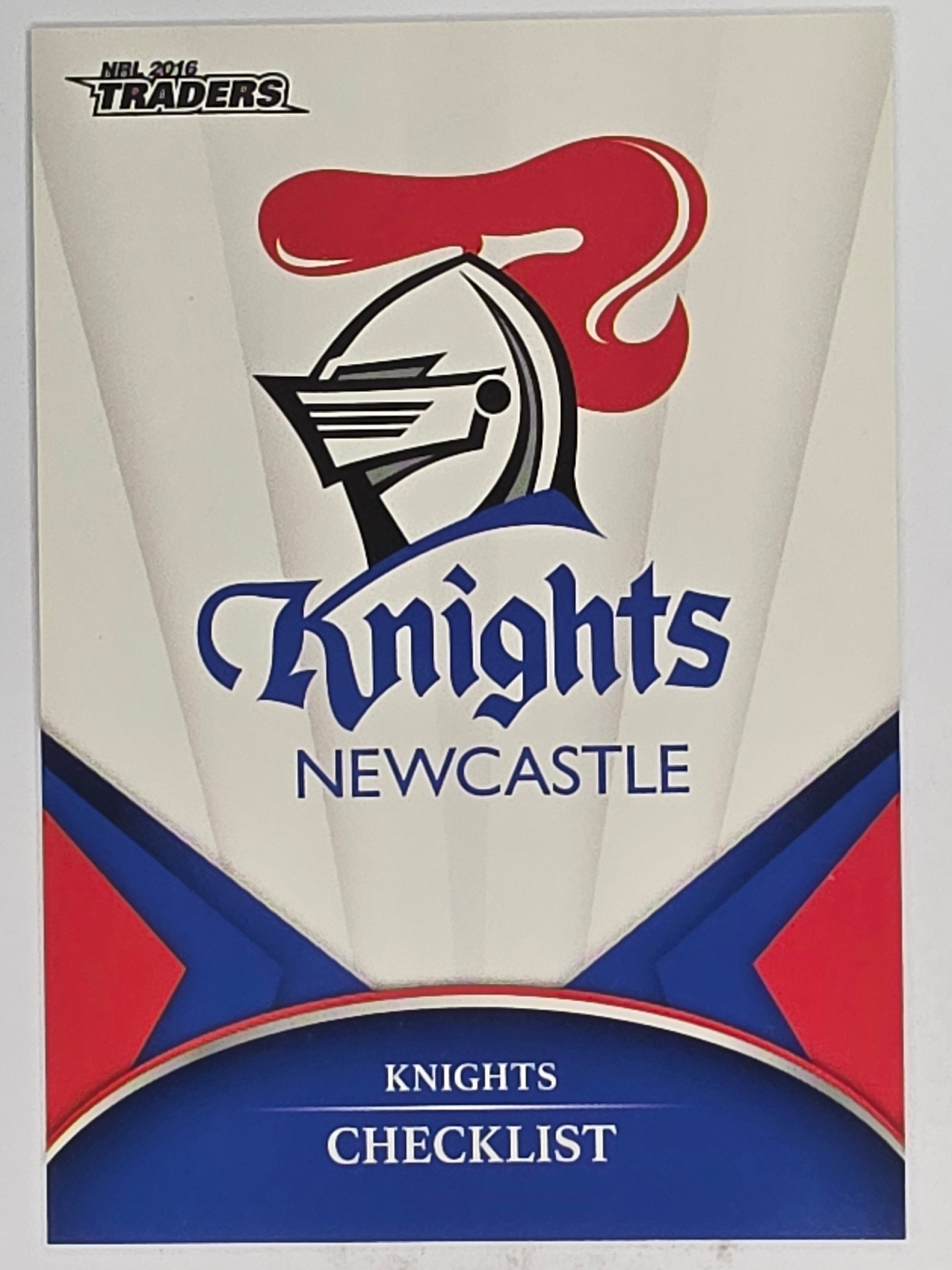 NRL 2016 Traders | Base Card #071 | Knights Checklist | Newcastle Knights