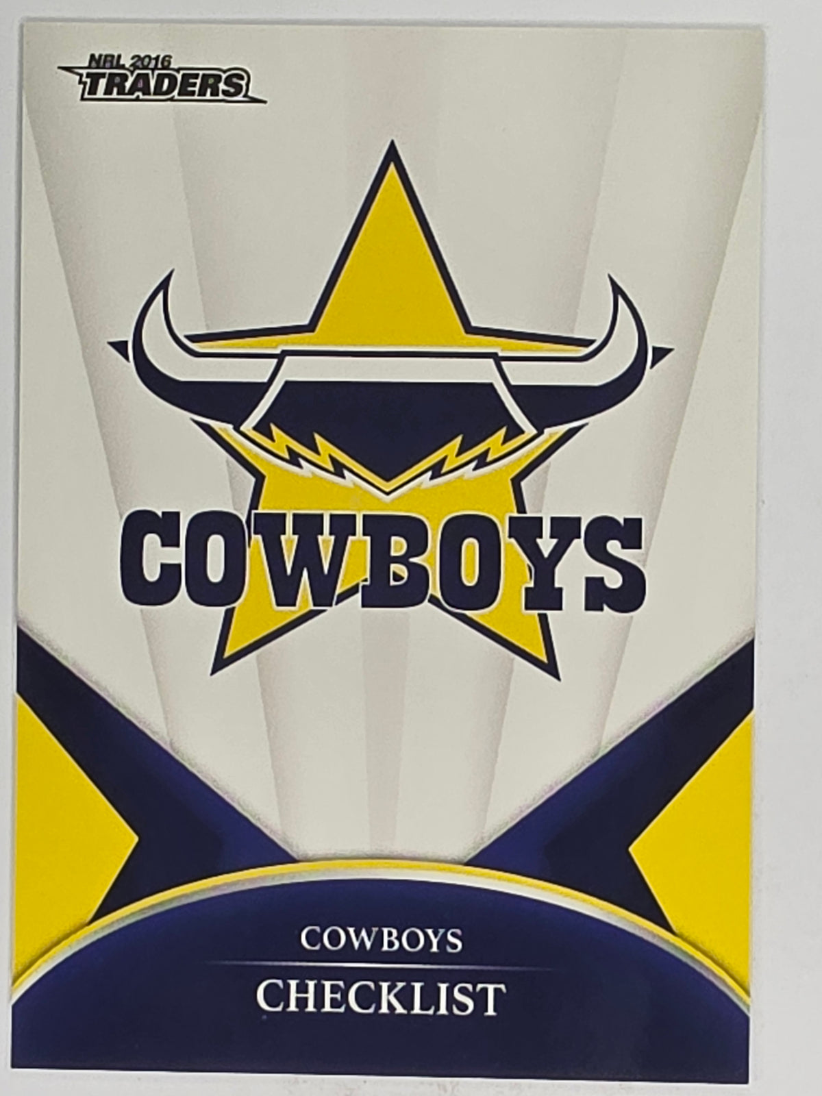 NRL 2016 Traders | Base Card #081 | Cowboys Checklist | North Queensland Cowboys