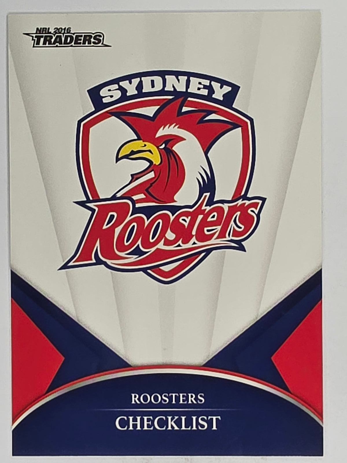 NRL 2016 Traders | Base Card #131 | Roosters Checklist | Sydney Roosters