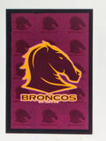 NRL 2004 Daily Telegraph | Base Card #001 | Brisbane Broncos Logo
