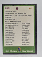 NRL 2004 Daily Telegraph | Base Card #001 | Brisbane Broncos Logo