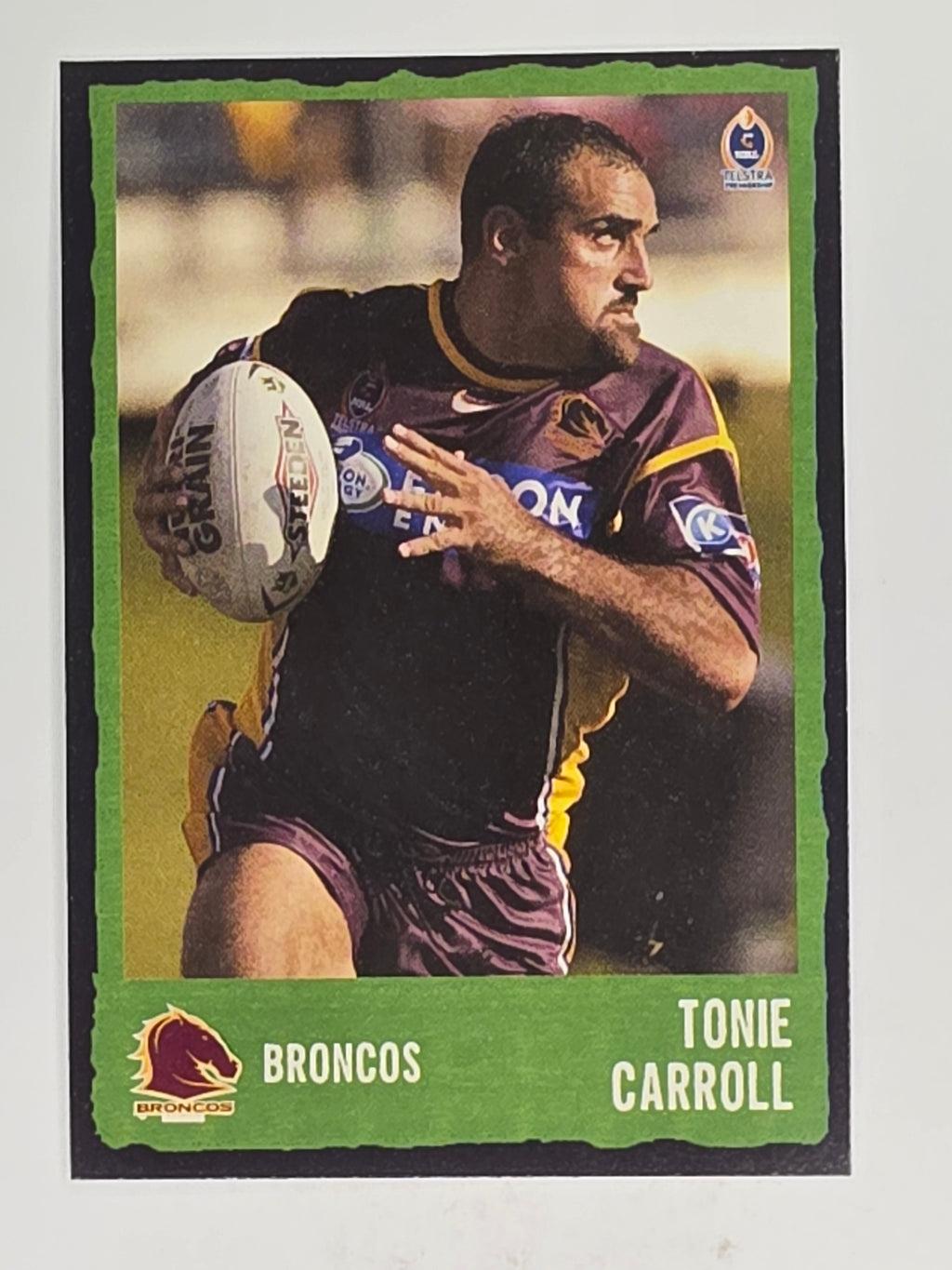 NRL 2004 Daily Telegraph | Base Card #005 | Tony Carroll | Brisbane Broncos
