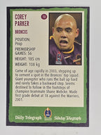 NRL 2004 Daily Telegraph | Base Card #010 | Corey Parker | Brisbane Broncos