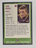 NRL 2004 Daily Telegraph | Base Card #012 | Shane Webcke | Brisbane Broncos