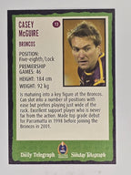 NRL 2004 Daily Telegraph | Base Card #013 | Casey McGuire | Brisbane Broncos