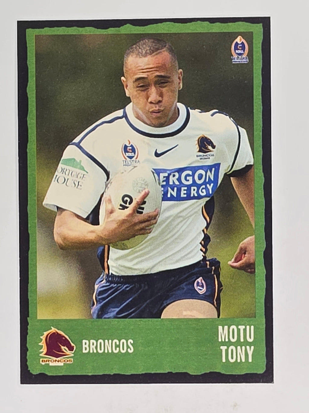 NRL 2004 Daily Telegraph | Base Card #015 | Motu Tony | Brisbane Broncos