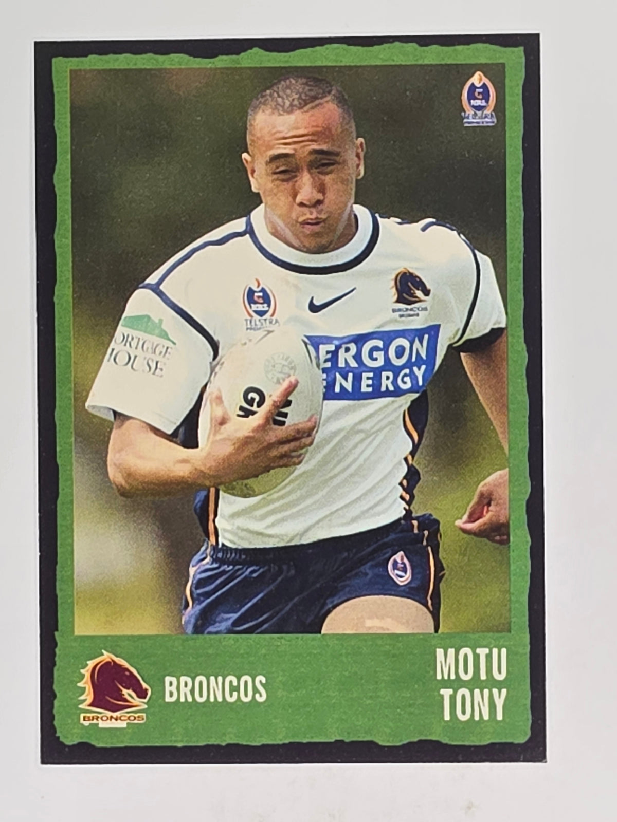 NRL 2004 Daily Telegraph | Base Card #015 | Motu Tony | Brisbane Broncos