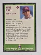 NRL 2004 Daily Telegraph | Base Card #016 | Wayne Bennett | Brisbane Broncos