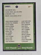 NRL 2004 Daily Telegraph | Base Card #033 | North Queensland Cowboys Logo