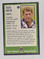 NRL 2004 Daily Telegraph | Base Card #040 | Travis Norton | North Queensland Cowboys