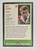 NRL 2004 Daily Telegraph | Base Card #053 | Matt Cooper | St George Dragons