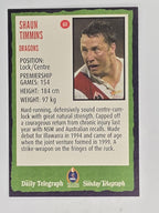 NRL 2004 Daily Telegraph | Base Card #060 | Shaun Timmins | St George Dragons