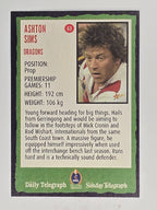 NRL 2004 Daily Telegraph | Base Card #063 | Ashton Sims | St George Dragons