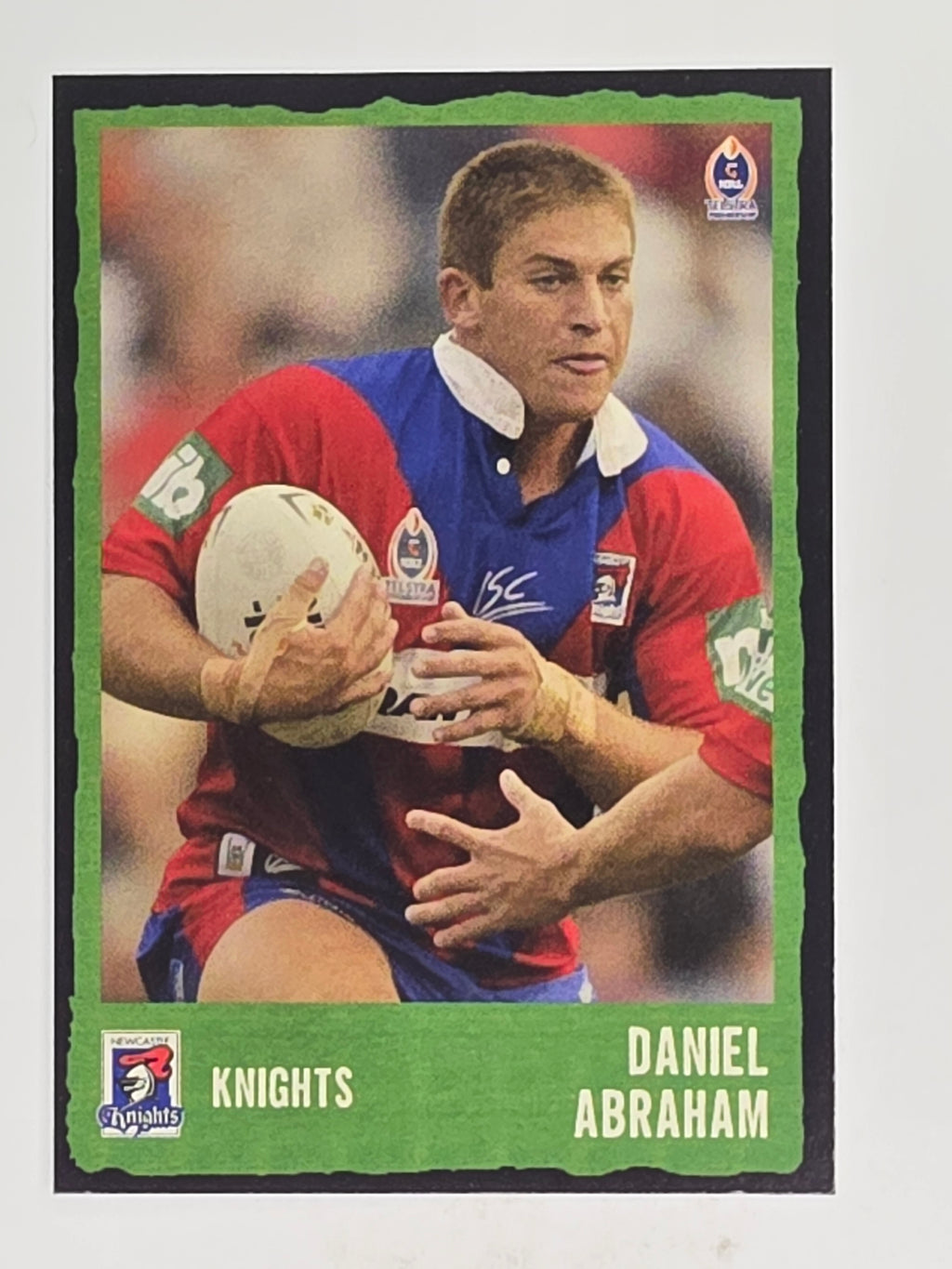 NRL 2004 Daily Telegraph | Base Card #083 | Daniel Abraham | Newcastle Knights