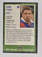 NRL 2004 Daily Telegraph | Base Card #088 | Robbie O'Davis | Newcastle Knights