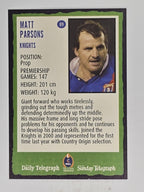NRL 2004 Daily Telegraph | Base Card #089 | Matt Parsons | Newcastle Knights