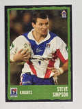 NRL 2004 Daily Telegraph | Base Card #091 | Steve Simpson | Newcastle Knights