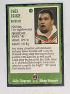 NRL 2004 Daily Telegraph | Base Card #115 | Owen Craigie | South Sydney Rabbitohs