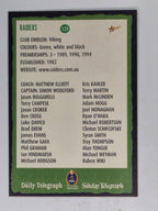 NRL 2004 Daily Telegraph | Base Card #129 | Canberra Raiders Logo