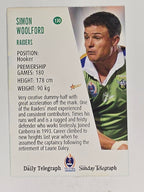 NRL 2004 Daily Telegraph | Base Card #130 | Simon Woolford | Canberra Raiders