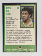 NRL 2004 Daily Telegraph | Base Card #140 | Ruben Wiki | Canberra Raiders