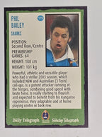 NRL 2004 Daily Telegraph | Base Card #179 | Phil Bailey | Cronulla Sharks