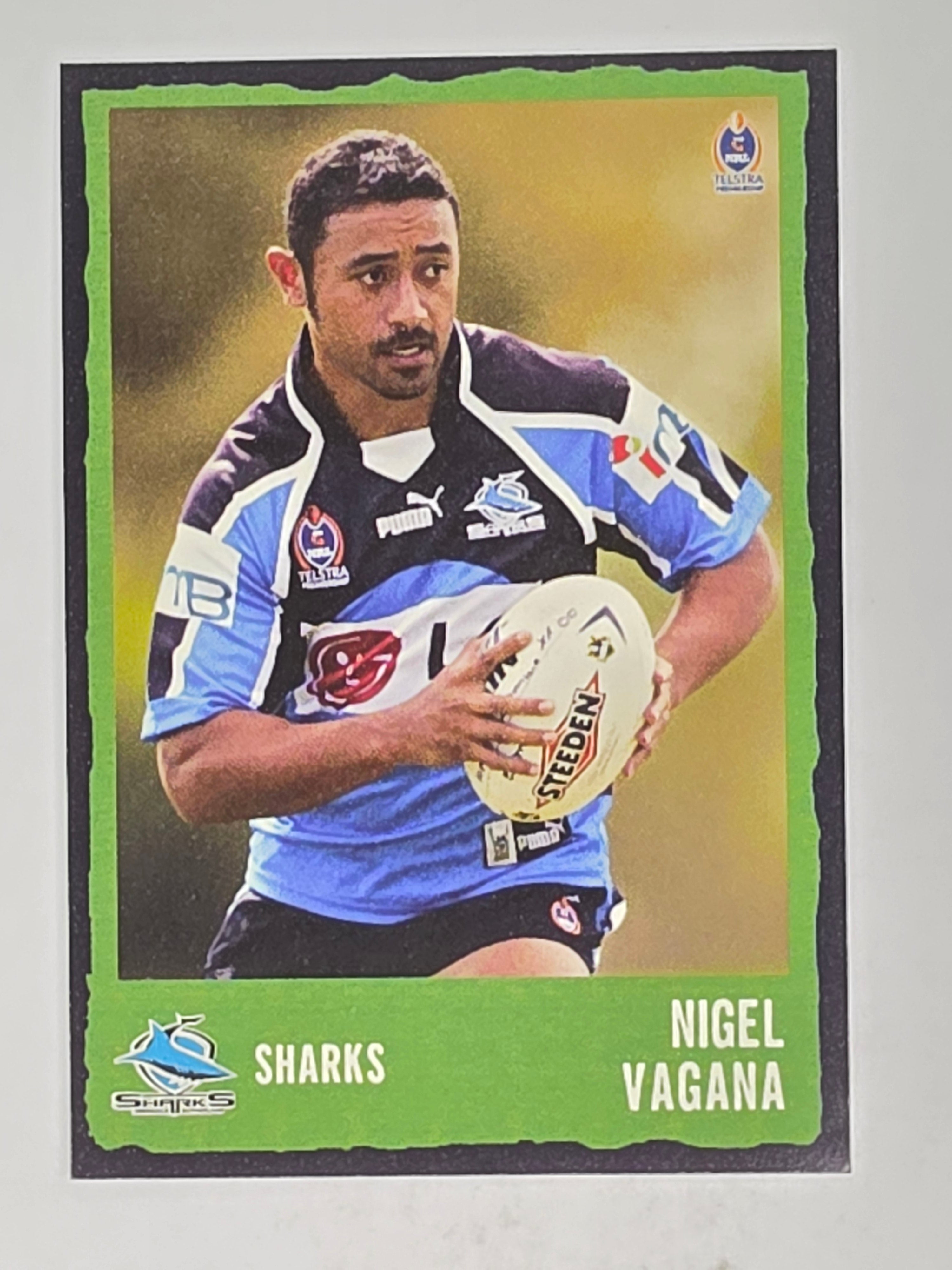NRL 2004 Daily Telegraph | Base Card #188 | Nigel Vagana | Cronulla Sharks