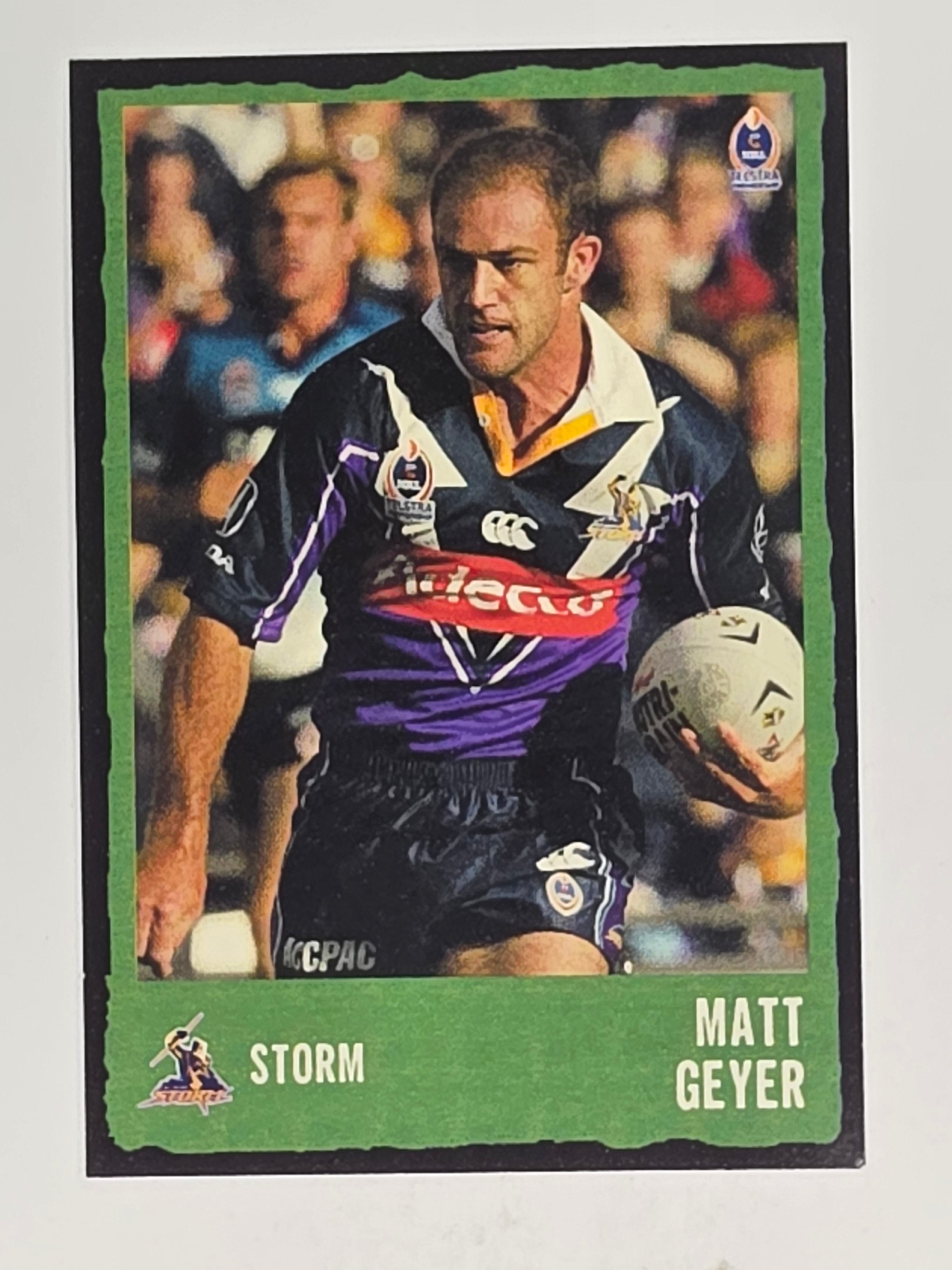 NRL 2004 Daily Telegraph | Base Card #196 | Matt Geyer | Melbourne Storm