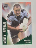 NRL 2004 Daily Telegraph | Base Card #226 | Monty Betham | Warriors