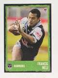 NRL 2004 Daily Telegraph | Base Card #232 | Francis Meli | Warriors