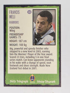 NRL 2004 Daily Telegraph | Base Card #232 | Francis Meli | Warriors