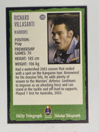 NRL 2004 Daily Telegraph | Base Card #235 | Richard Villasanti | Warriors