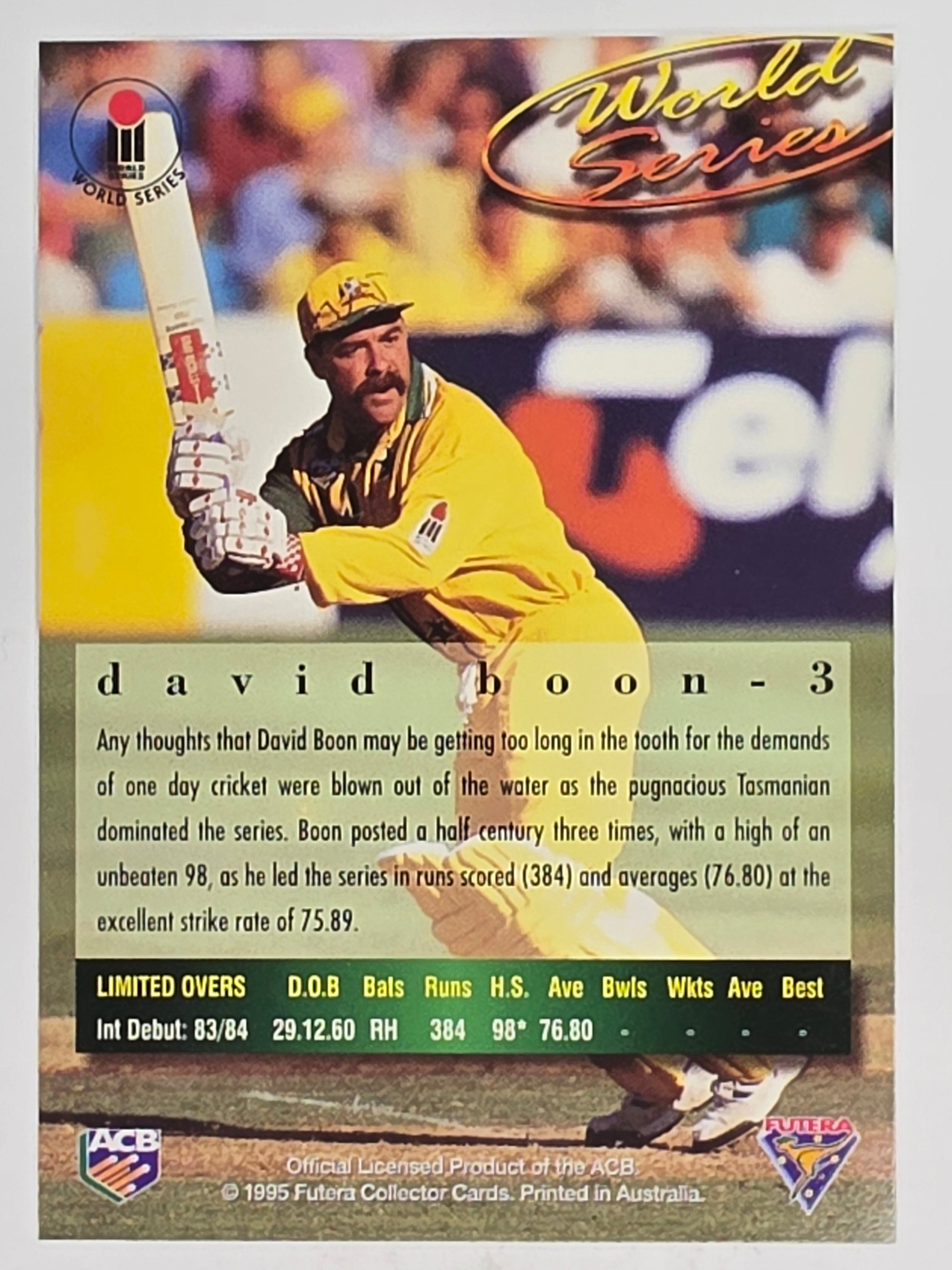 1995-96 Futera Cricket | #003 David Boon | Australian Men