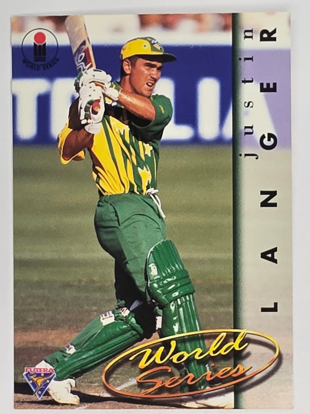 1995-96 Futera Cricket | #015 Justin Langer | Australian Men