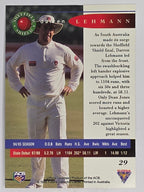 1995-96 Futera Cricket | #029 Darren Lehmann | South Australia Redbacks