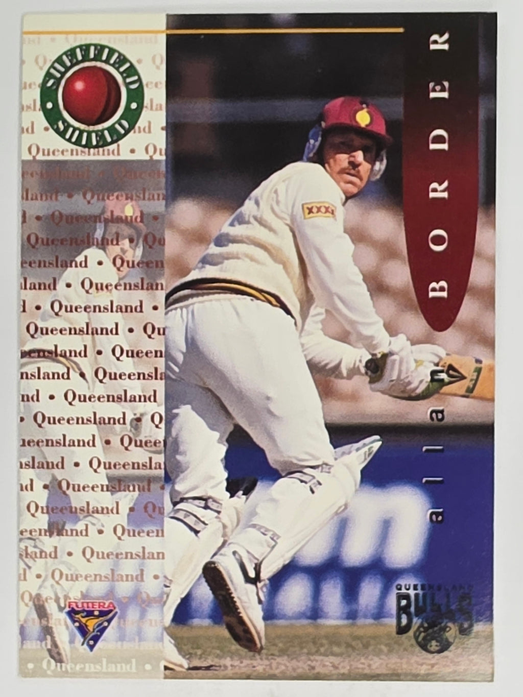 1995-96 Futera Cricket | #044 Allan Border | Queensland Bulls