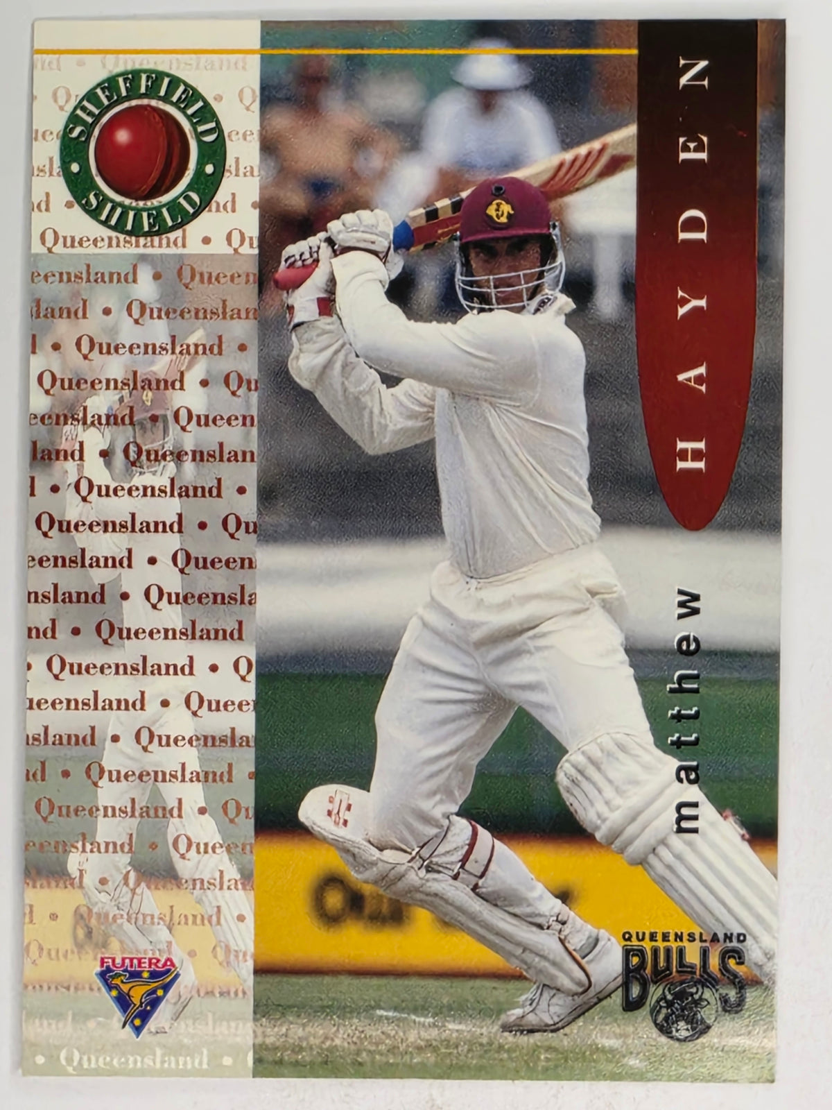 1995-96 Futera Cricket | #045 Matthew Hayden | Queensland Bulls