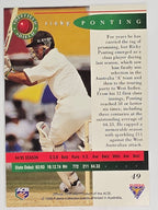 1995-96 Futera Cricket | #049 Ricky Ponting | Tasmanian Tigers