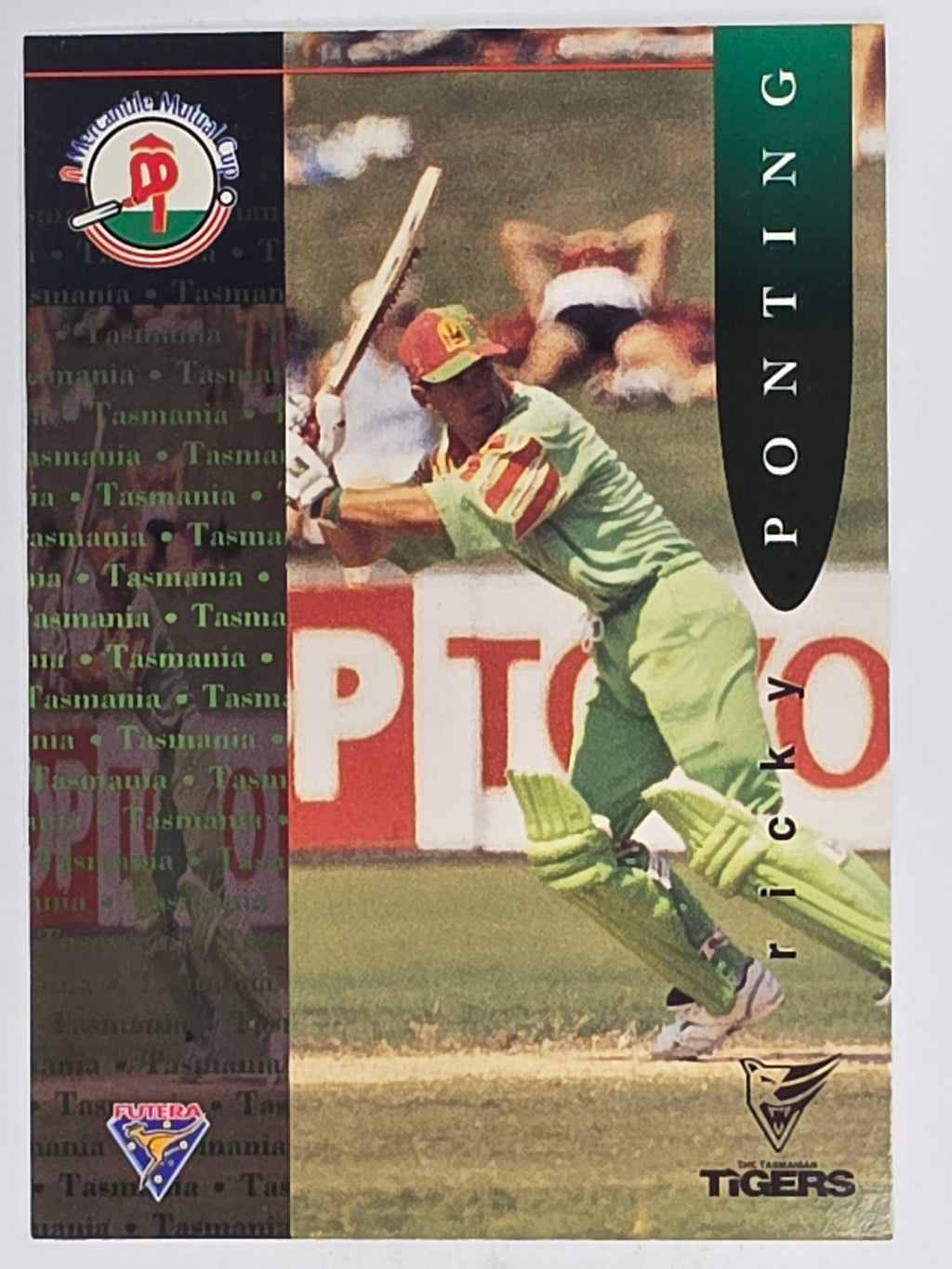 1995-96 Futera Cricket | #089 Ricky Ponting | Tasmanian Tigers