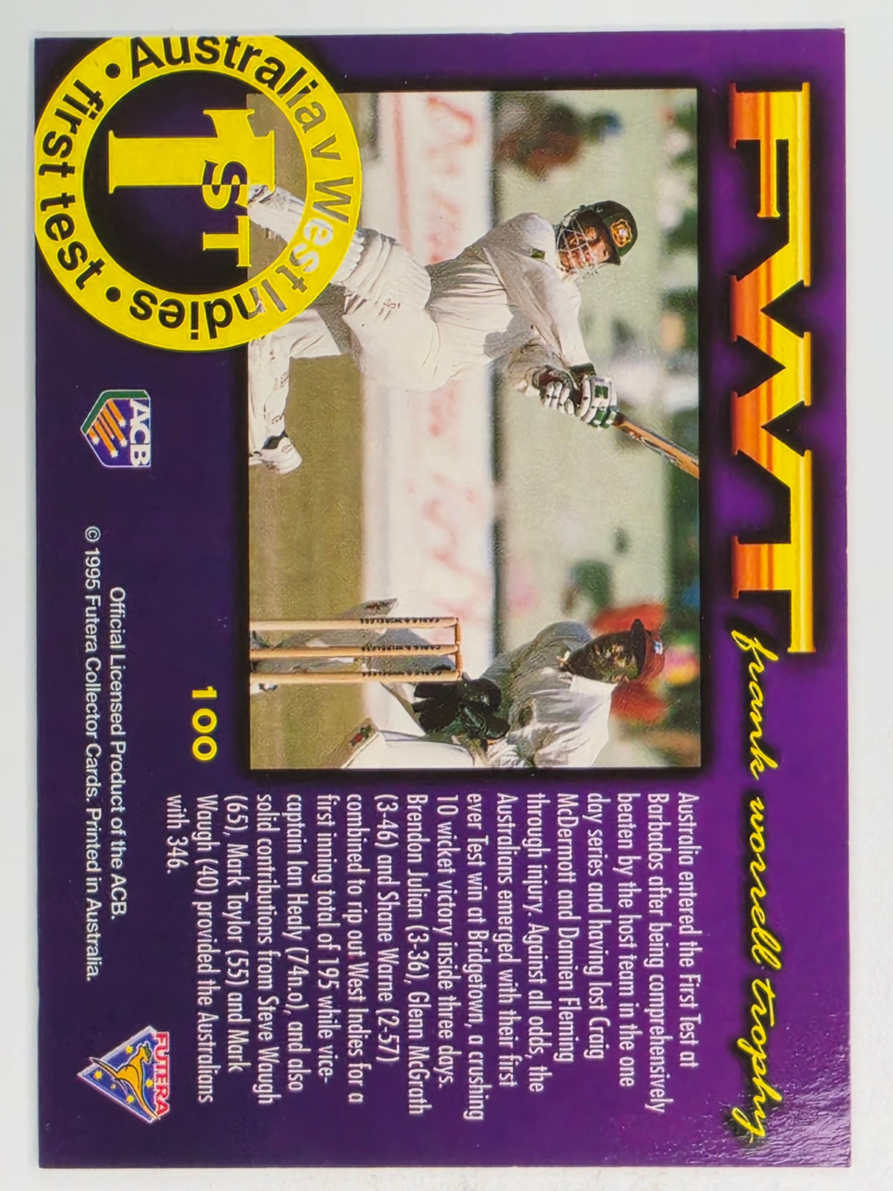 1995-96 Futera Cricket | #100 First Test | Australian Men