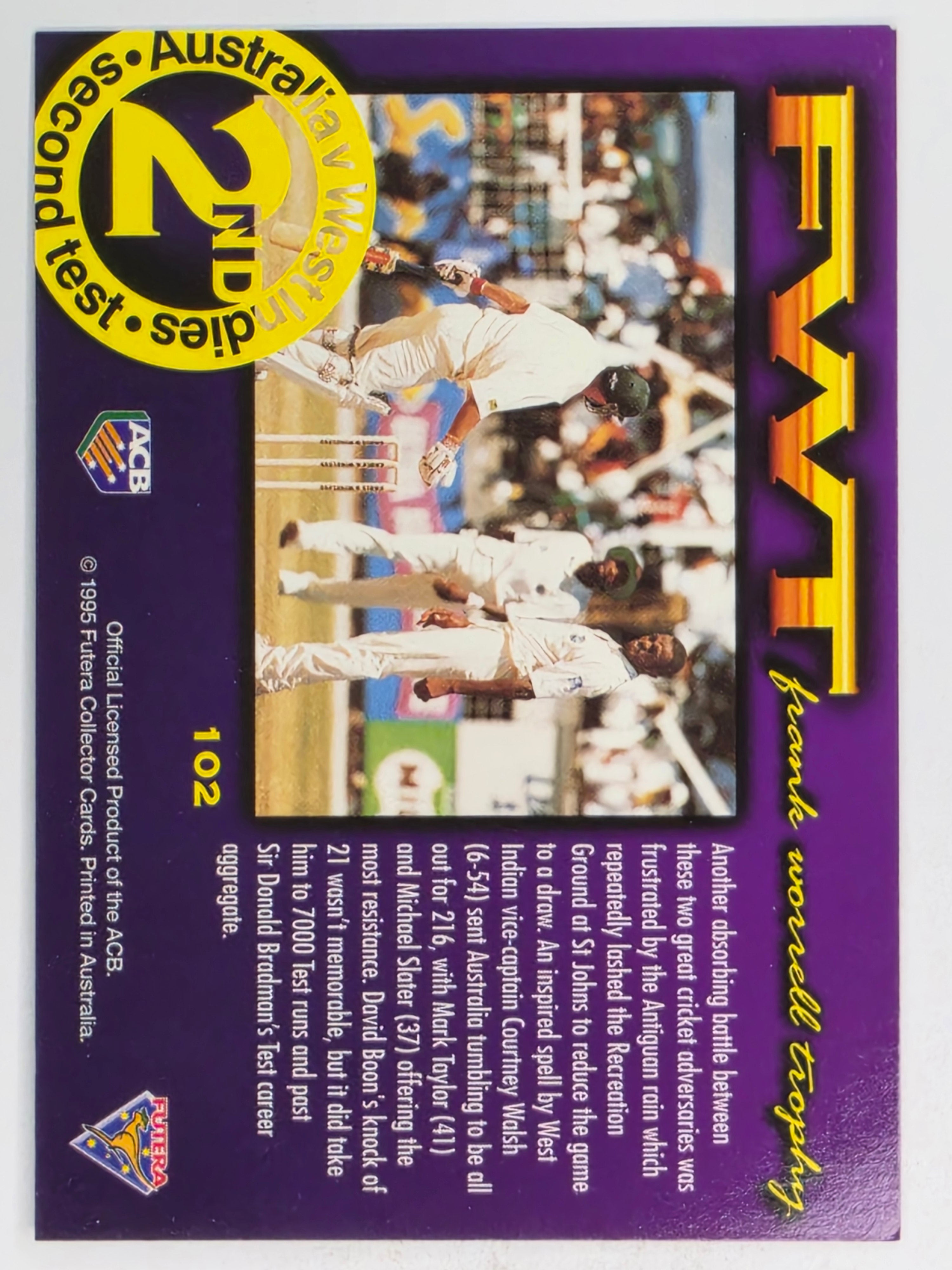 1995-96 Futera Cricket | #102 Second Test | Australian Men