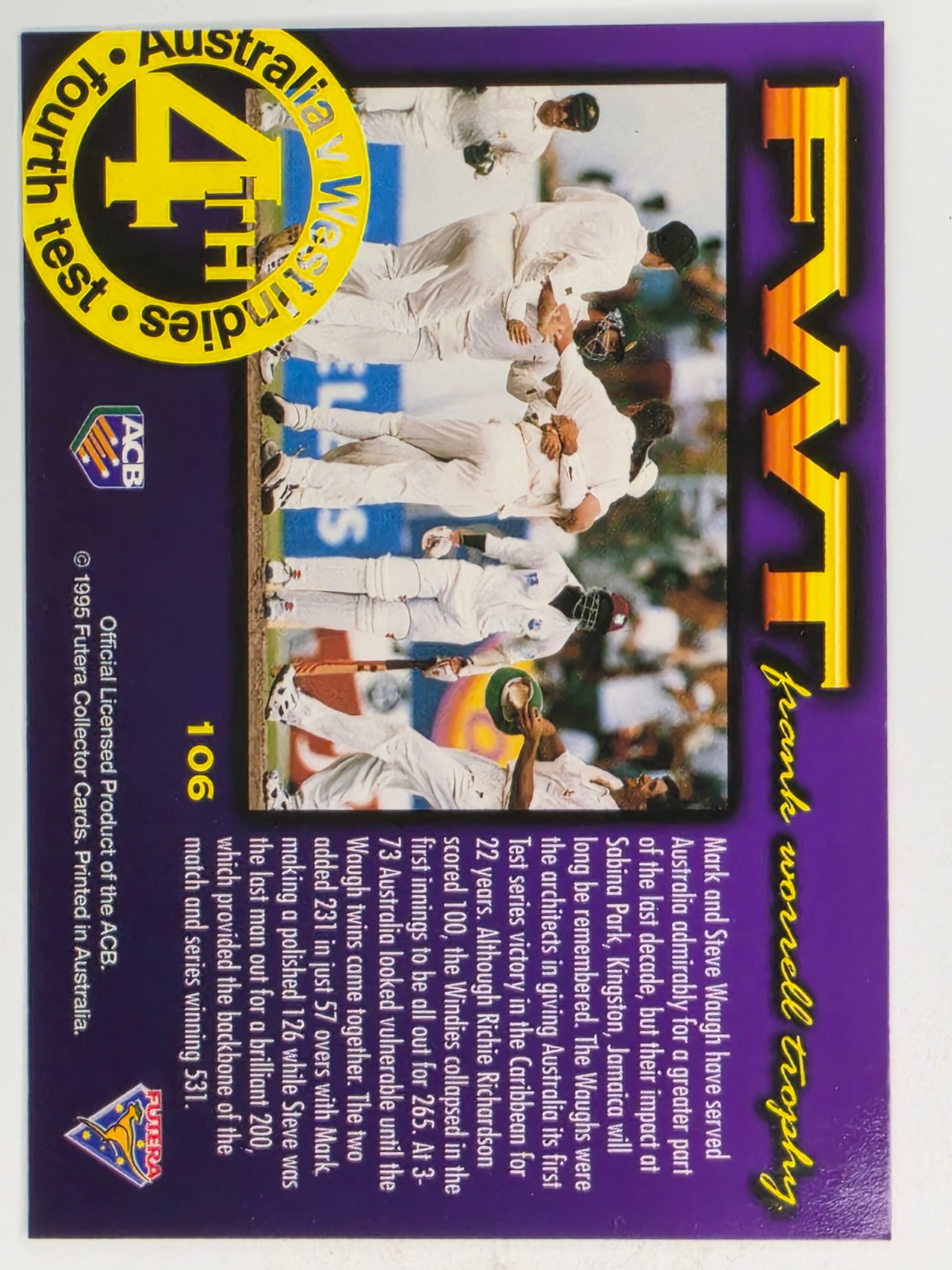 1995-96 Futera Cricket | #106 Fourth Test | Australian Men