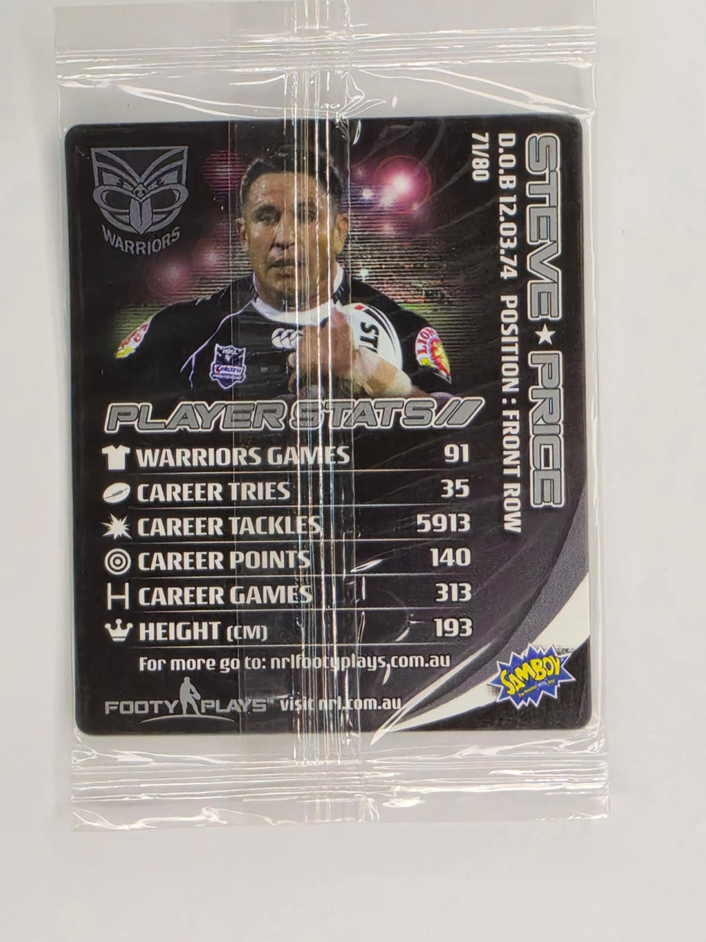 NRL 2010 Footy Plays | #071 Steve Price | New Zealand Warriors