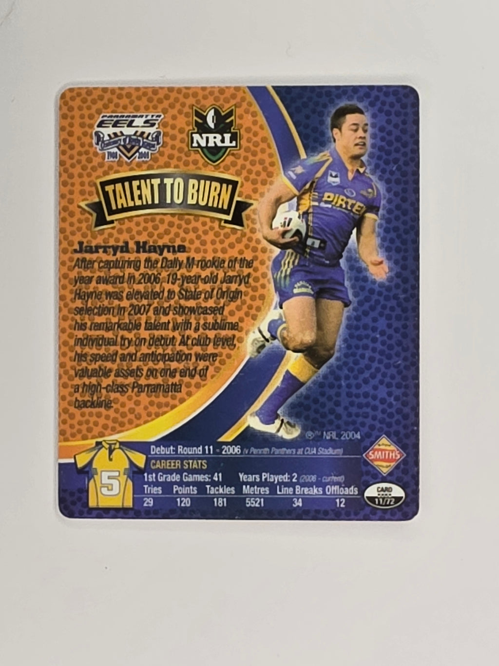 NRL 2008 Footy Legends | #011 Jarryd Hayne | Parramatta Eels