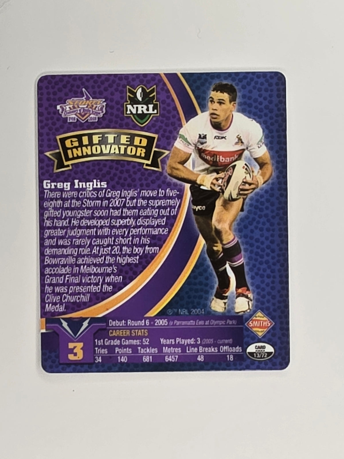 NRL 2008 Footy Legends | #013 Greg Inglis | Melbourne Storm