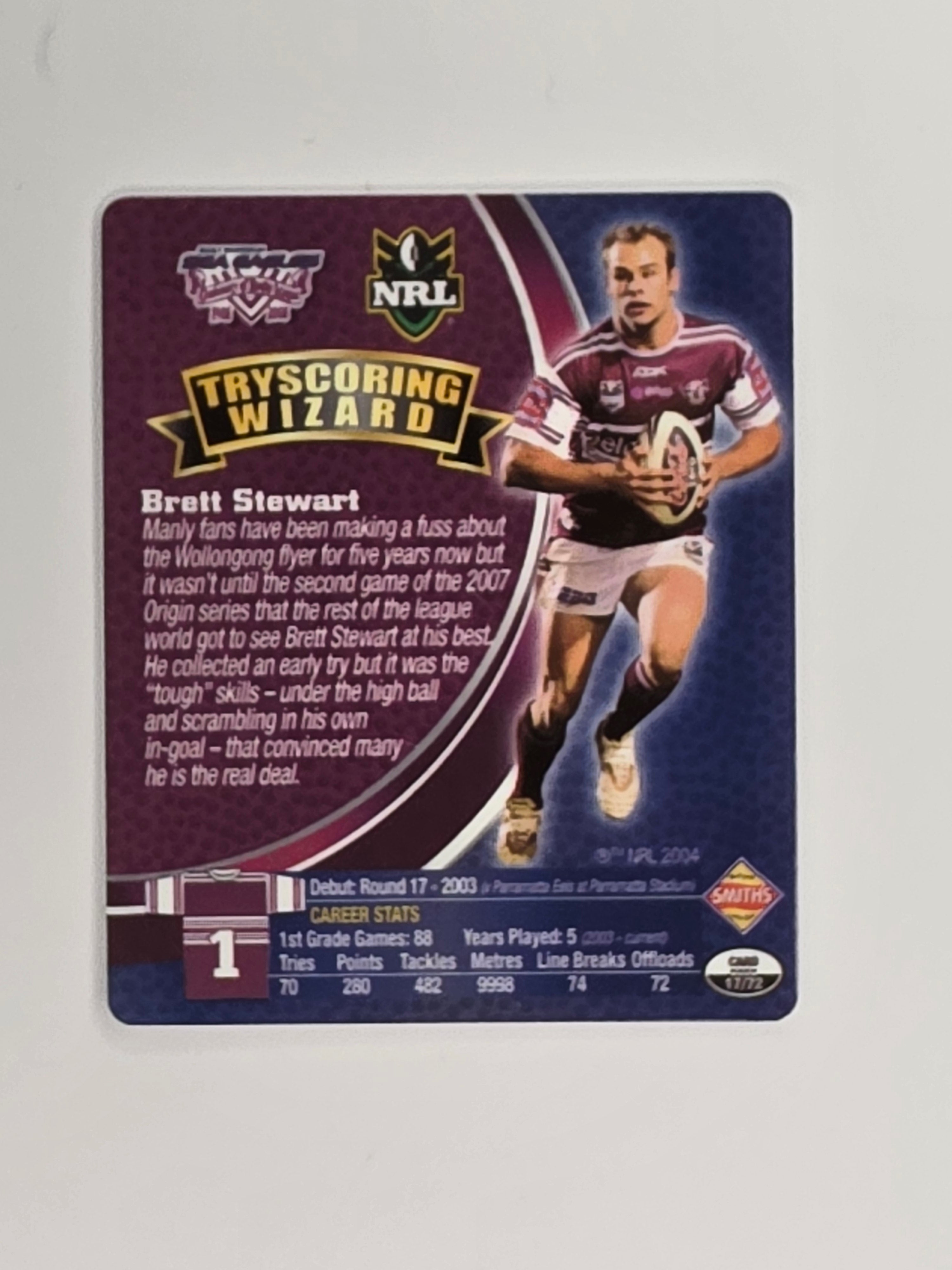 NRL 2008 Footy Legends | #017 Brett Stewart | Manly Warringah Sea Eagles